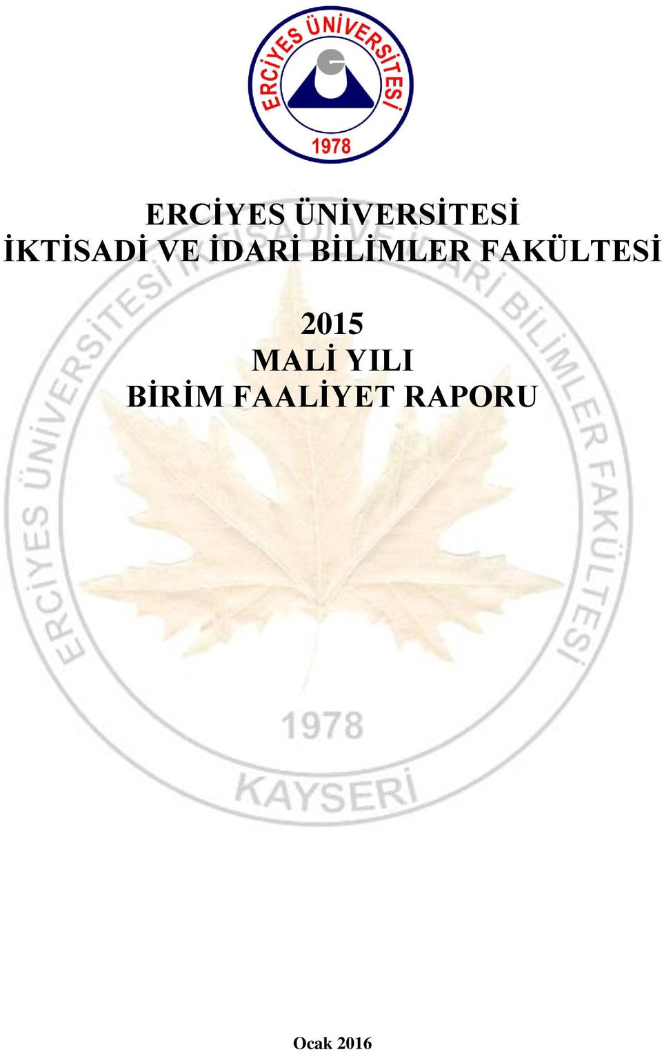 BİLİMLER FAKÜLTESİ 2015