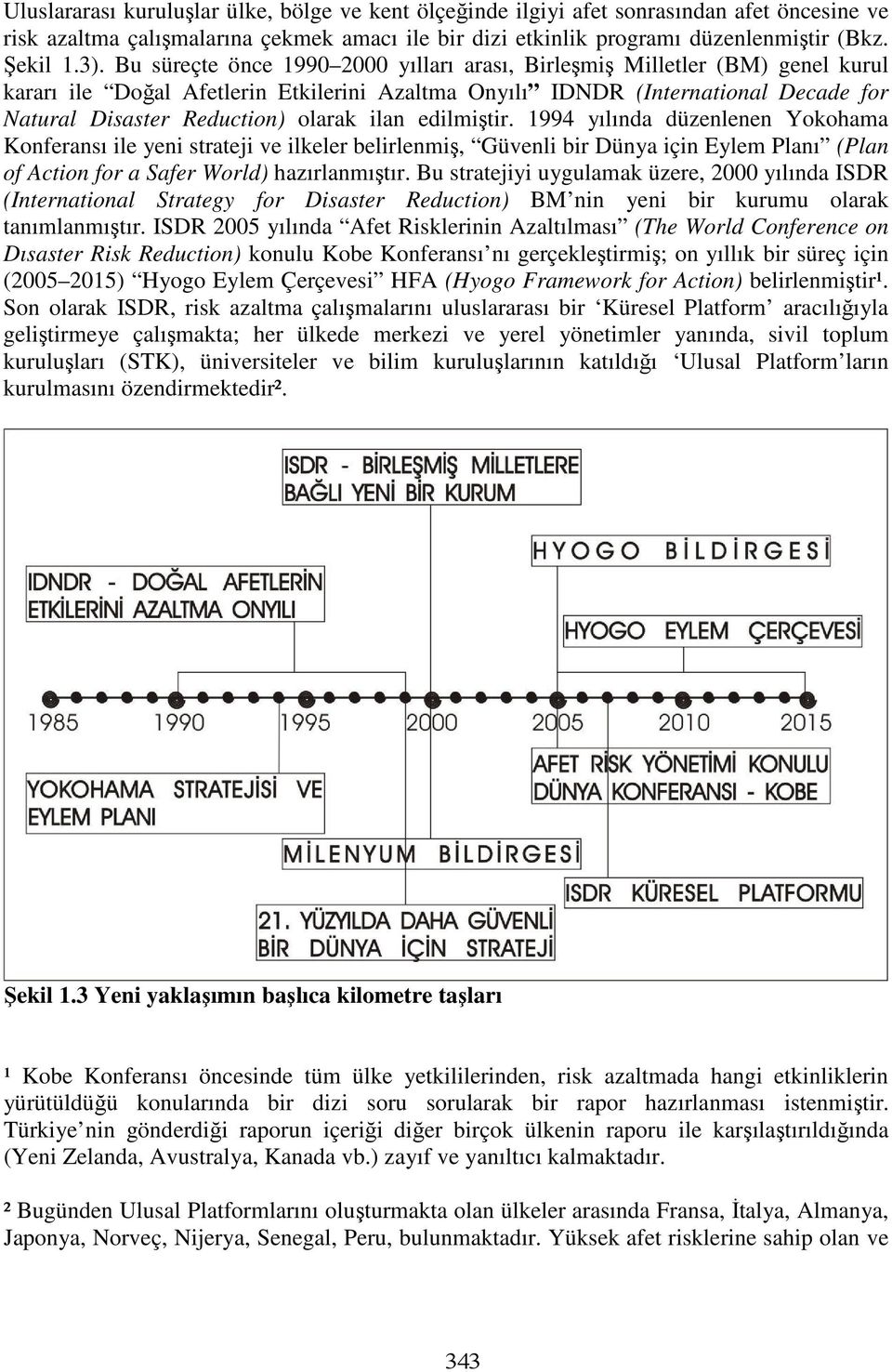 ilan edilmiştir. 1994 yılında düzenlenen Yokohama Konferansı ile yeni strateji ve ilkeler belirlenmiş, Güvenli bir Dünya için Eylem Planı (Plan of Action for a Safer World) hazırlanmıştır.