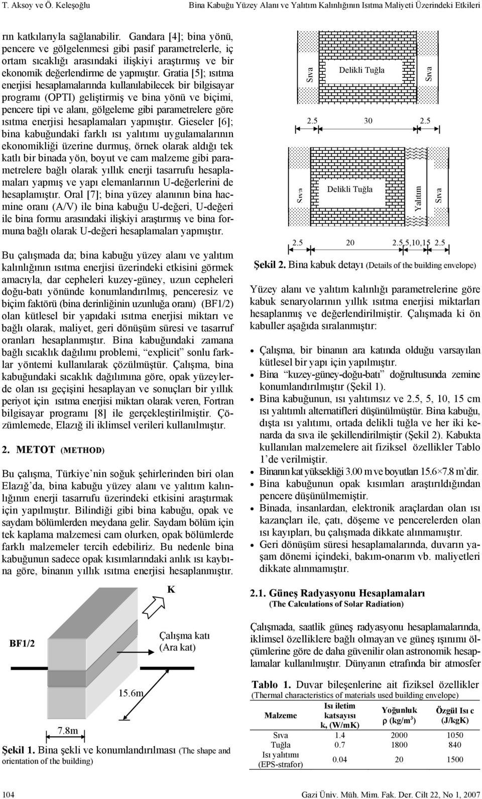 Grata [5]; ısıtma enerjs hesaplamalarında kullanılablecek br blgsayar programı (OPTI) gelştrmş ve bna yönü ve bçm, pencere tp ve alanı, gölgeleme gb parametrelere göre ısıtma enerjs hesaplamaları