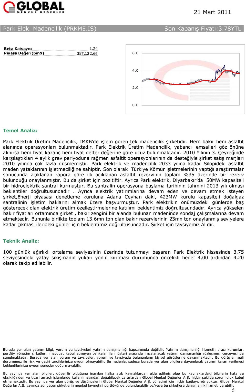 2010 Yılının 3. Çeyreğinde karşılaştıkları 4 aylık grev periyoduna rağmen asfaltit operasyonlarının da desteğiyle şirket satış marjları 2010 yılında çok fazla düşmemiştir.