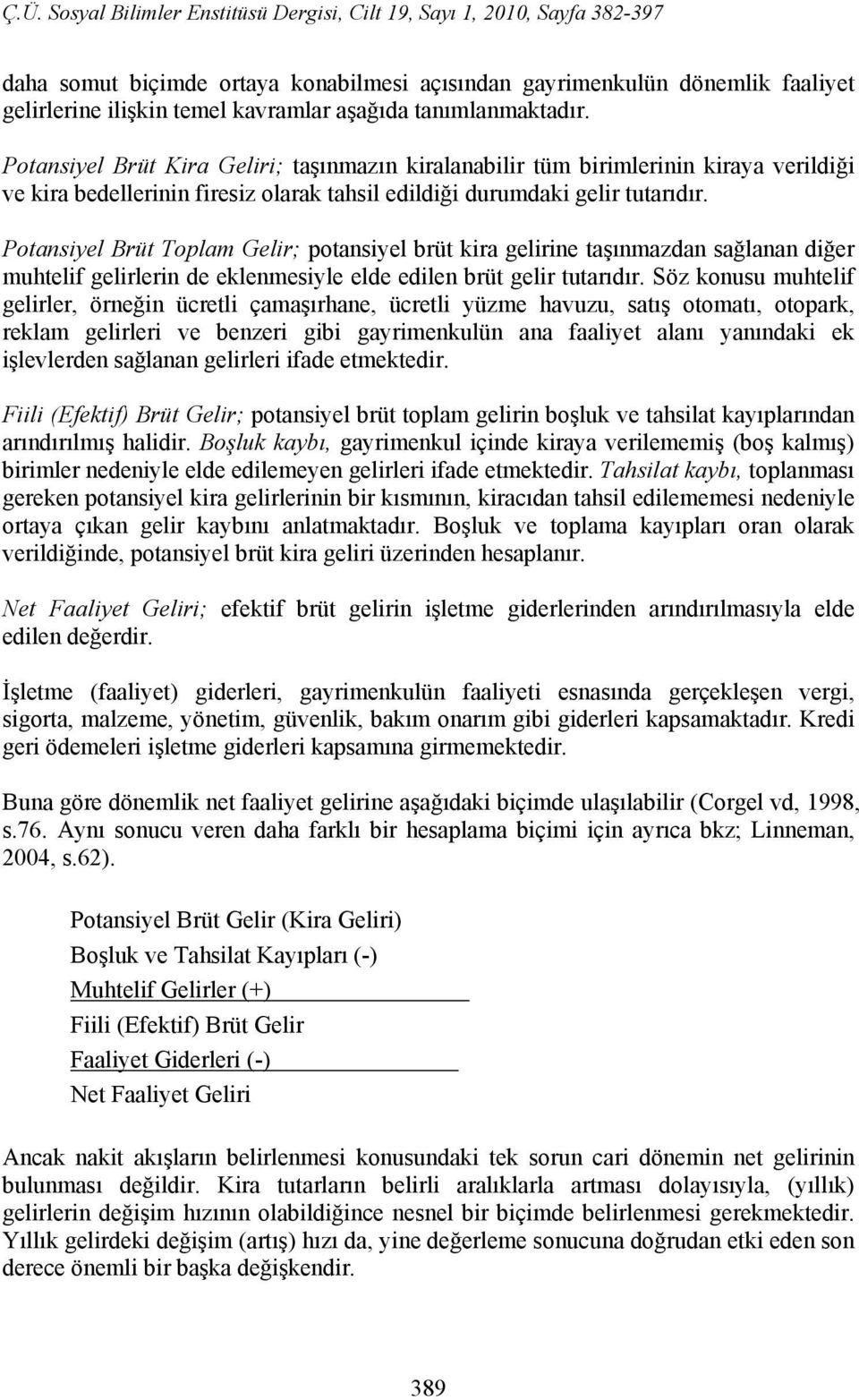 Potasiyel Brüt Toplam Gelir; potasiyel brüt kira gelirie taşımazda sağlaa diğer muhtelif gelirleri de eklemesiyle elde edile brüt gelir tutarıdır.