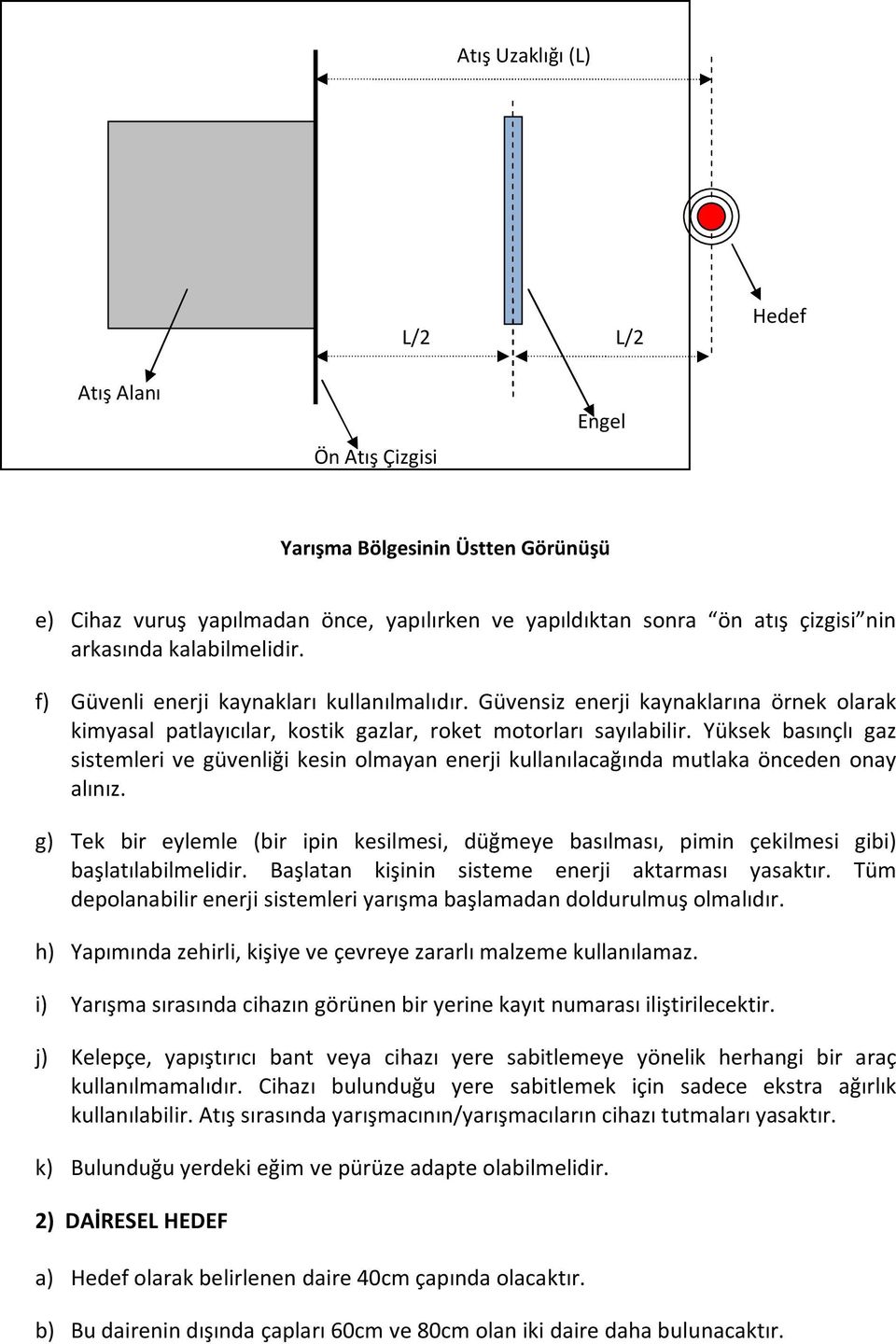 Yüksek basınçlı gaz sistemleri ve güvenliği kesin olmayan enerji kullanılacağında mutlaka önceden onay alınız.