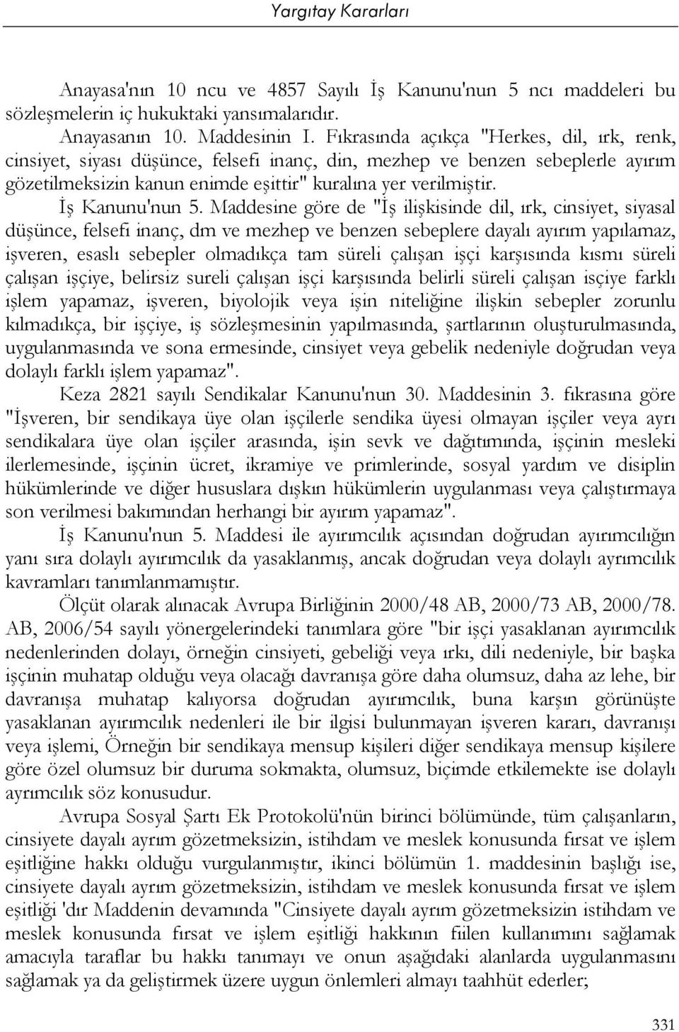 İş Kanunu'nun 5.