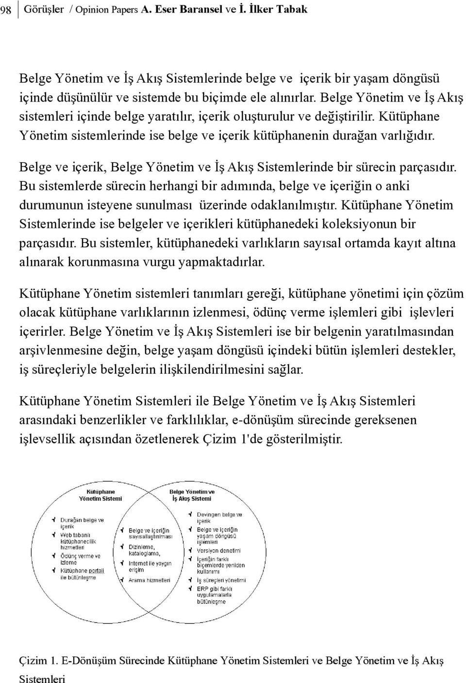 Belge ve içerik, Belge Yönetim ve Ýþ Akýþ Sistemlerinde bir sürecin parçasýdýr.