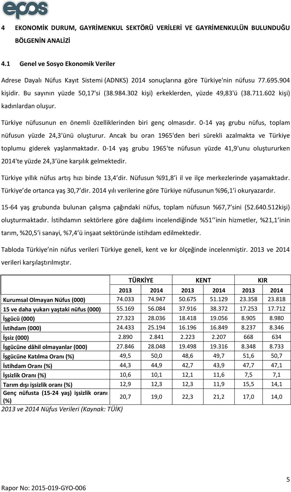 302 kişi) erkeklerden, yüzde 49,83'ü (38.711.602 kişi) kadınlardan oluşur. Türkiye nüfusunun en önemli özelliklerinden biri genç olmasıdır.