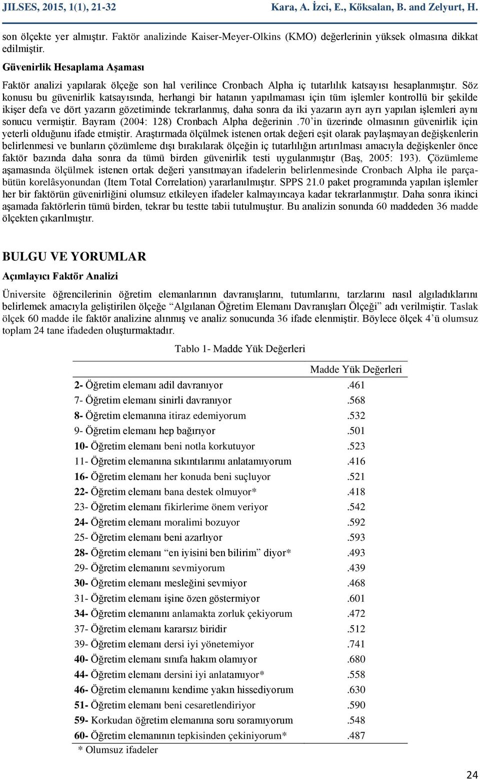 Söz konusu bu güvenirlik katsayısında, herhangi bir hatanın yapılmaması için tüm işlemler kontrollü bir şekilde ikişer defa ve dört yazarın gözetiminde tekrarlanmış, daha sonra da iki yazarın ayrı