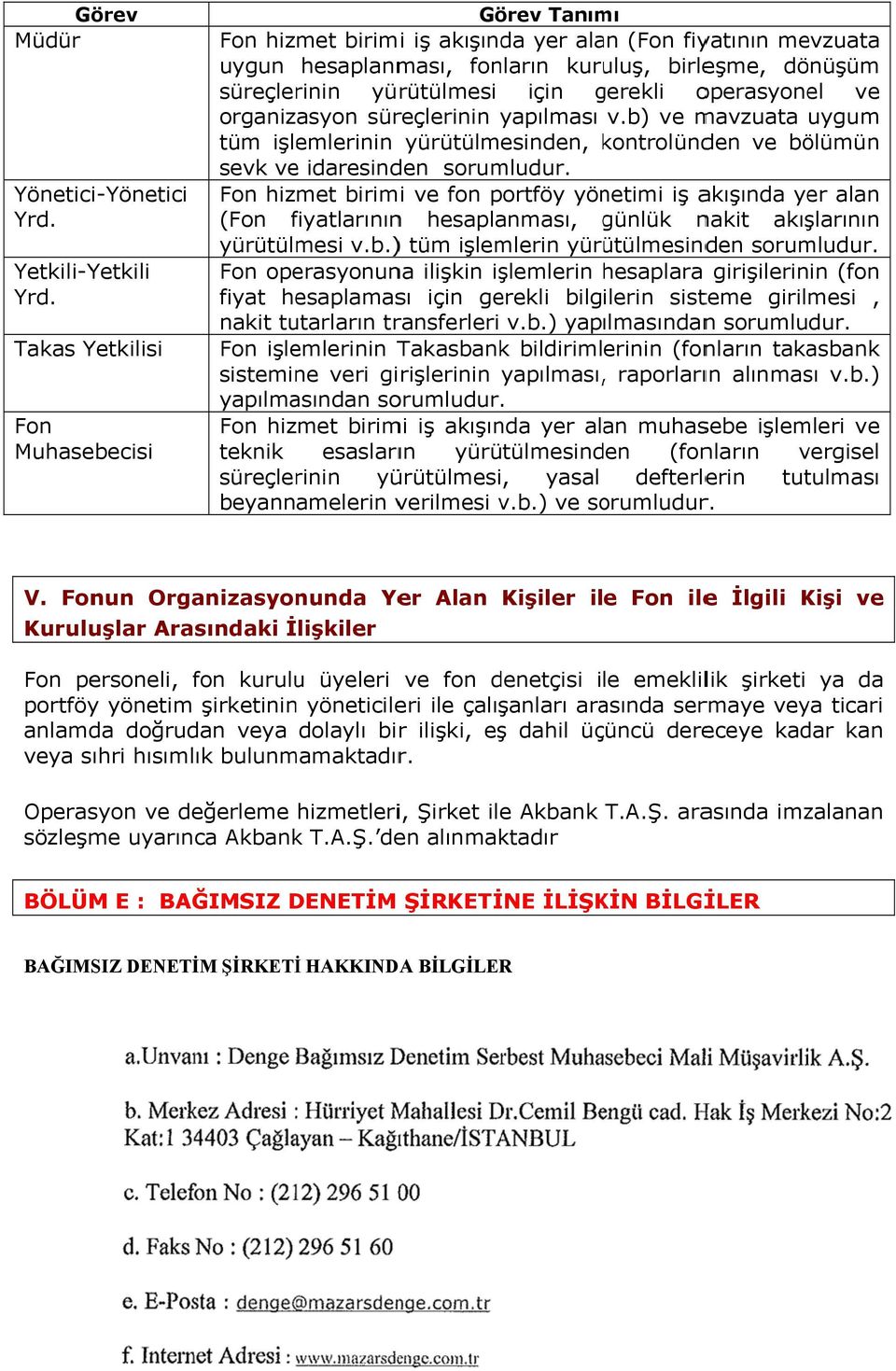 gerekli g operasyonel ve organizasyon süreçlerinin yapılması v.b) ve mavzuata uygum tüm işlemlerinin yürütülmesinden, kontrolündk den ve bölümün sevk ve idaresinden sorumludur.