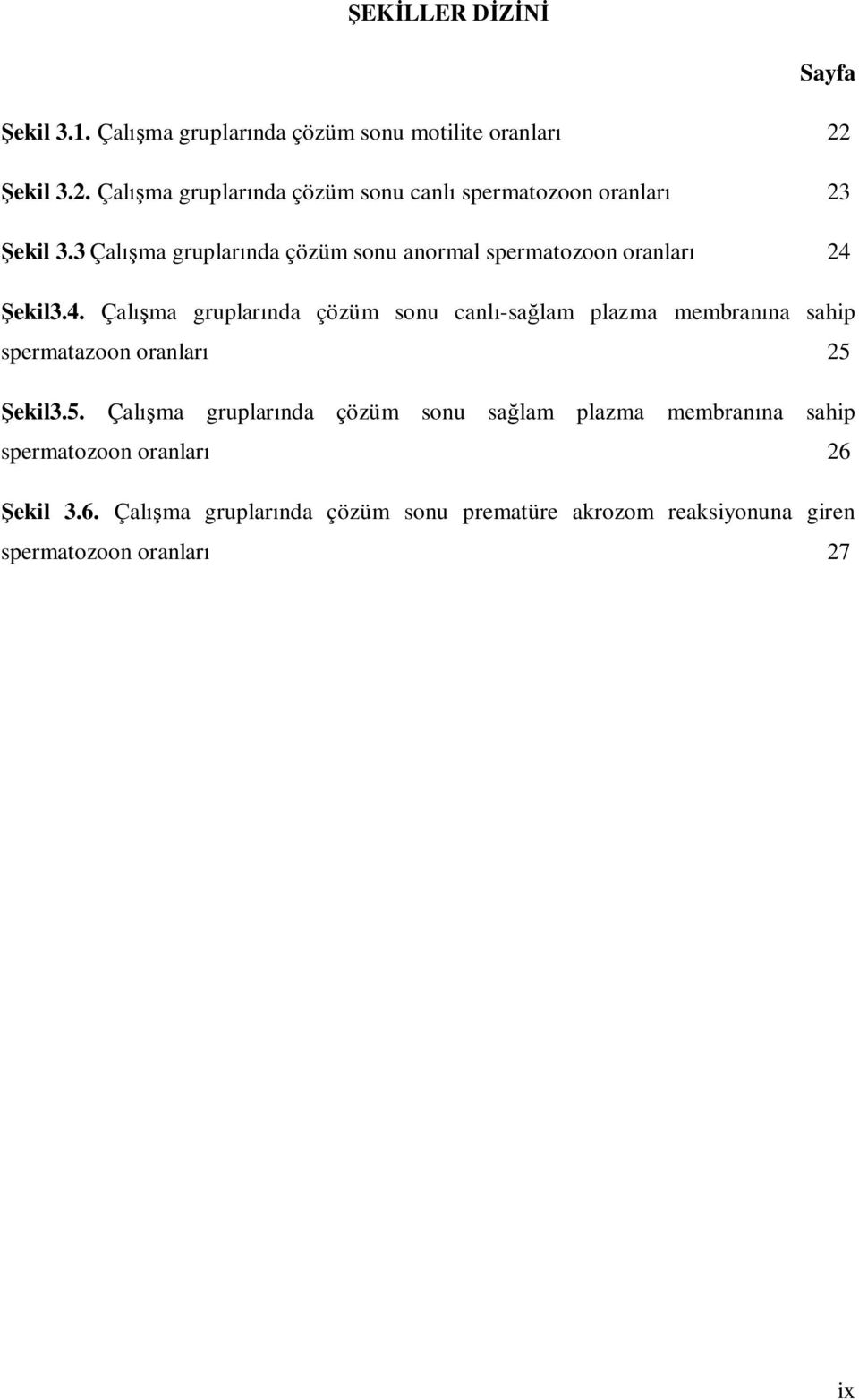 3 Çalışma gruplarında çözüm sonu anormal spermatozoon oranları 24 