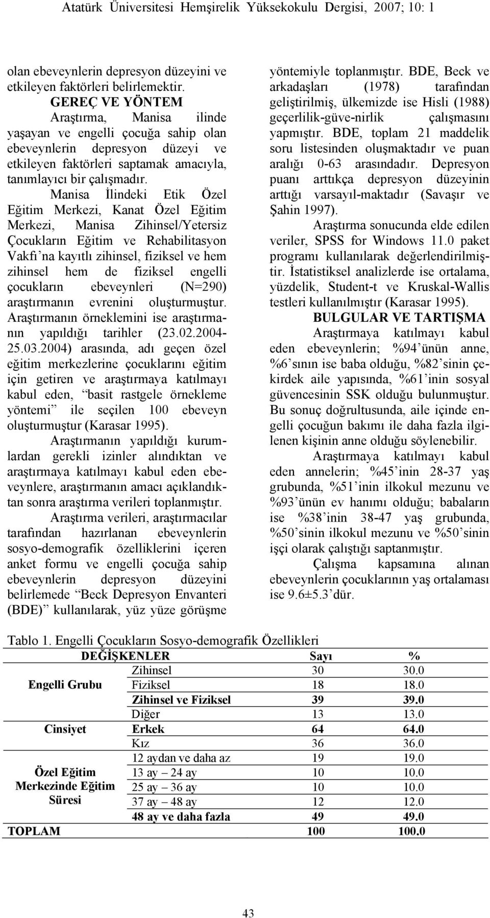 Manisa İlindeki Etik Özel Eğitim Merkezi, Kanat Özel Eğitim Merkezi, Manisa Zihinsel/Yetersiz Çocukların Eğitim ve Rehabilitasyon Vakfı na kayıtlı zihinsel, fiziksel ve hem zihinsel hem de fiziksel