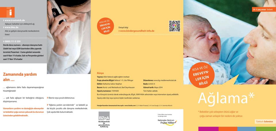 a kadar Zamanında yardım alın ağlamasına daha fazla dayanamayacağınızı Künye Yayıncı: Köln federal sağlık eğitim merkezi Proje yönetim/bzga: Referat 1-11, Ute Fillinger Düzenleme: www.