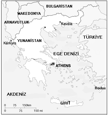 EGE DE BARIŞ YOLUNDA DONMUŞ SORUNLAR 1- Sorunun Tanımı Ege Denizi Türkiye ve Yunanistan toprakları tarafından çevrilmiş yarı kapalı bir denizdir.