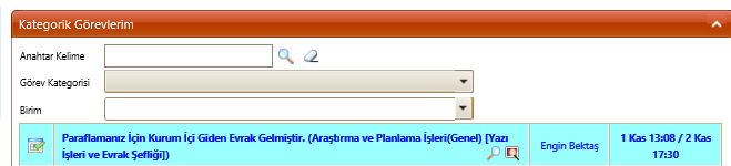 23 Islak İmza İle Onaya Sun butonu ile ıslak imza süreci başlatılıtır. 24 E İmza İle Onaya Sun butonu ile e-imza süreci başlatılır. 25 Kullanıcı Görevler portalından evraka giriş yapar.