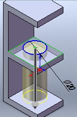 Solidworks Ders Notları 118 - - 1-)From: Delik seçenekleri, delik başlama yerine karar verilir.