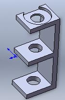 1-)Front Plane, Normal To seçilir ve aşağıda şekilde verilen ölçülerde çizilir. 2-)Extruded Boss/Base çalıştırılır, 30mm kalınlık verilir.