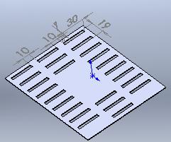 Solidworks Ders Notları 58 2-)Extruded Boss/Base çalıştırılır ve 10 mm yükseklik verilir. 3-)Sağ alt köşeye verilen ölçülerde yarıçapı 6 mm olan daire çizilir.