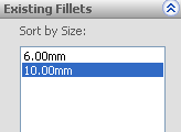 Solidworks Ders Notları 74 2-1-a)Filet To change: Değiştirilecek yuvarlama işlemlerinin seçildiği alandır. 2-1-b)Radius: Değiştirllecek yuvarlamyaya yeni yarıçap girmek için kullnaılır.