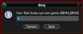 Dolaylı Kullanım: Borsa tarafından üyenin risk grubuna atanmış ve risk limiti belirlenmiş olan bir enstrüman için üye kendisi risk limiti belirlememiş ise ve kısıtlanmış enstrüman kutucuğunun