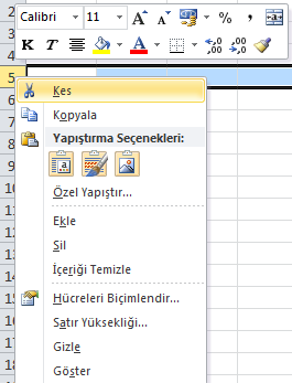 Hücre Satır Sütun Silme Excel programında hücre, satır veya sütun ekleme işlemlerinin yanında bu bileşenlerin silinmesi de mümkündür.