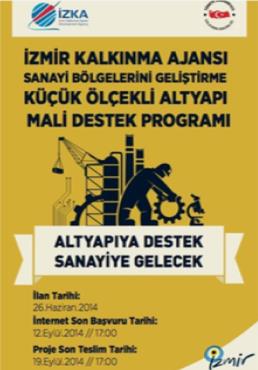 Şekil-37.İzmir Büyükşehir Belediyesi WİzmirNet Projesi 1.3.2.4. Sanayi Bölgelerinin Geliştirilmesi Küçük Ölçekli Altyapı Mali Destek Programı Program Bütçesi : 12.000.