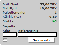 Pencerenin sağ tarafında (bilgilerin ilk gösterildiği yer) bir önceki seçim/aramaya denk düşen aksesuarlar gösterilir. Yaptığınız seçine göre bir veya daha fazla aksesuar göreceksiniz.