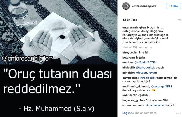 2016 Ramazan da Sosyal Medya Ramazan etiketini kullanan kullanıcıların 25 ve 34