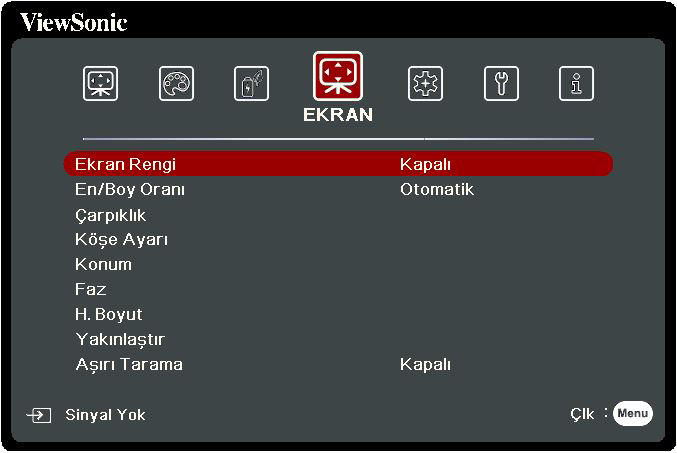 3. Size uygun ayarlama yöntemini seçmek için / tuşuna basın ve ardından Enter (Gir) tuşuna basın. 4.