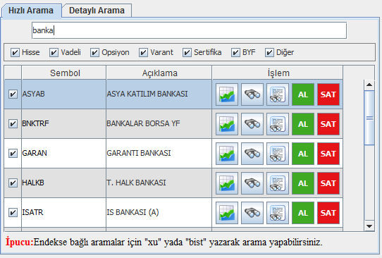 Kelimeyi yazmaya başladığınızda, olasılıklar aşağıda listelenir. Burada akıllı arama diyebileceğimiz bir özellik aktiftir.