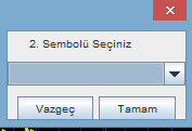 5.2.5 Grafik butonu altında aşağıda göreceğiniz alt menüler vardır. 5.2.5.1 Verileri Yenile : Varsa eksik olan verileri tamamlar. 5.2.5.2 İkinci Sembol Ekle : Bu menü ile aşağıda göreceğiniz 2.