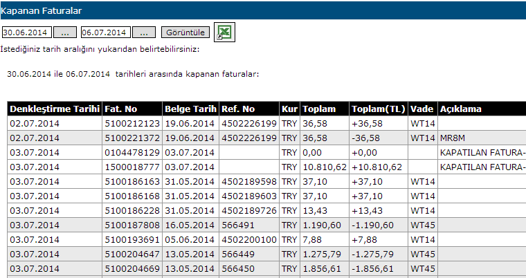 2) Bitiş tarihi seçiniz.