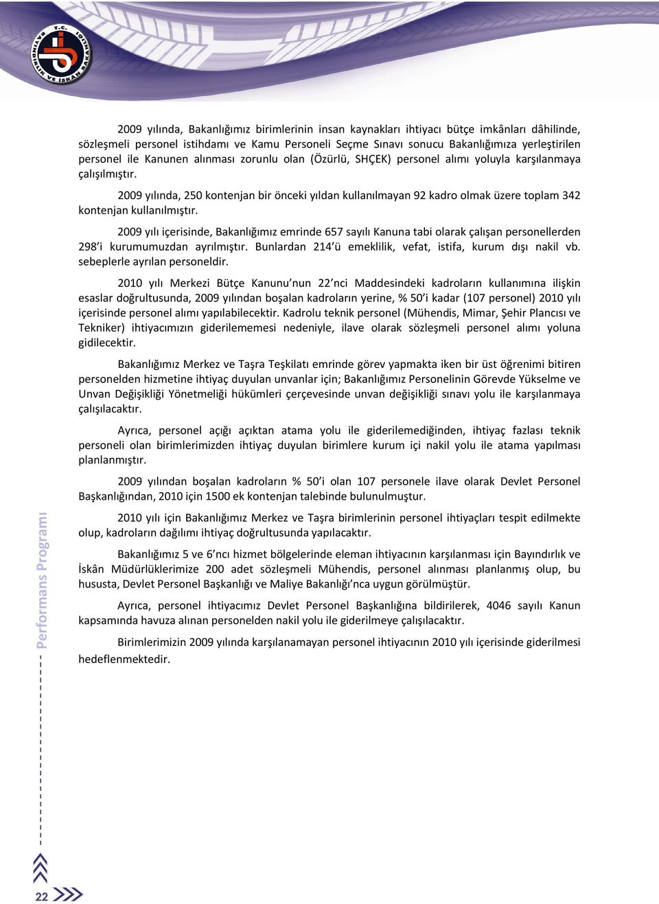 2009 yılında, 250 kontenjan bir önceki yıldan kullanılmayan 92 kadro olmak üzere toplam 342 kontenjan kullanılmıştır.