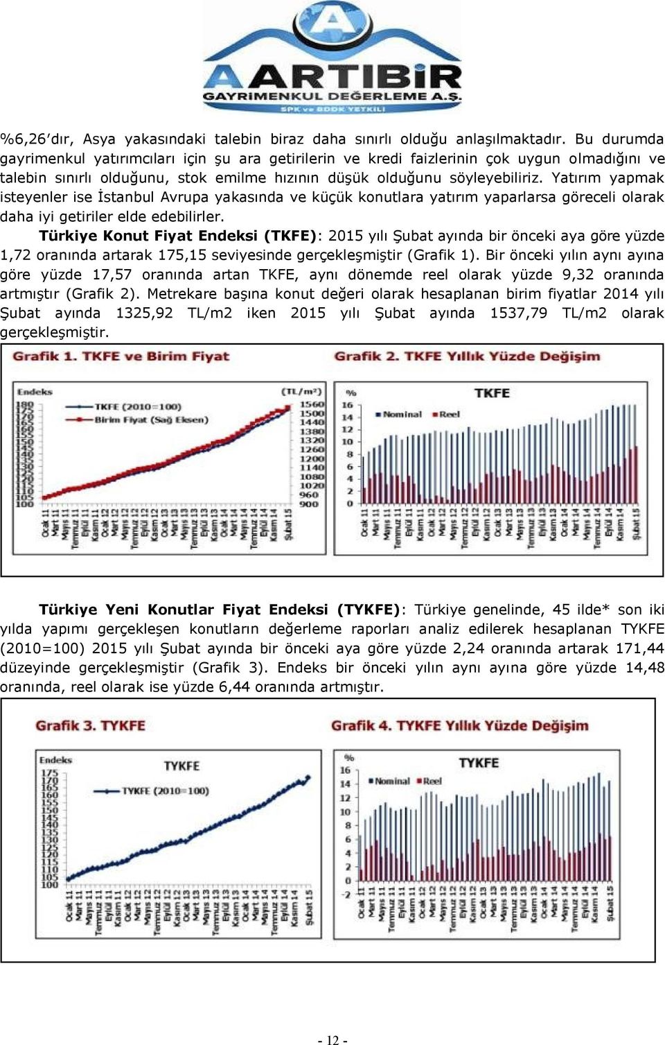 Yatırım yapmak isteyenler ise Ġstanbul Avrupa yakasında ve küçük konutlara yatırım yaparlarsa göreceli olarak daha iyi getiriler elde edebilirler.