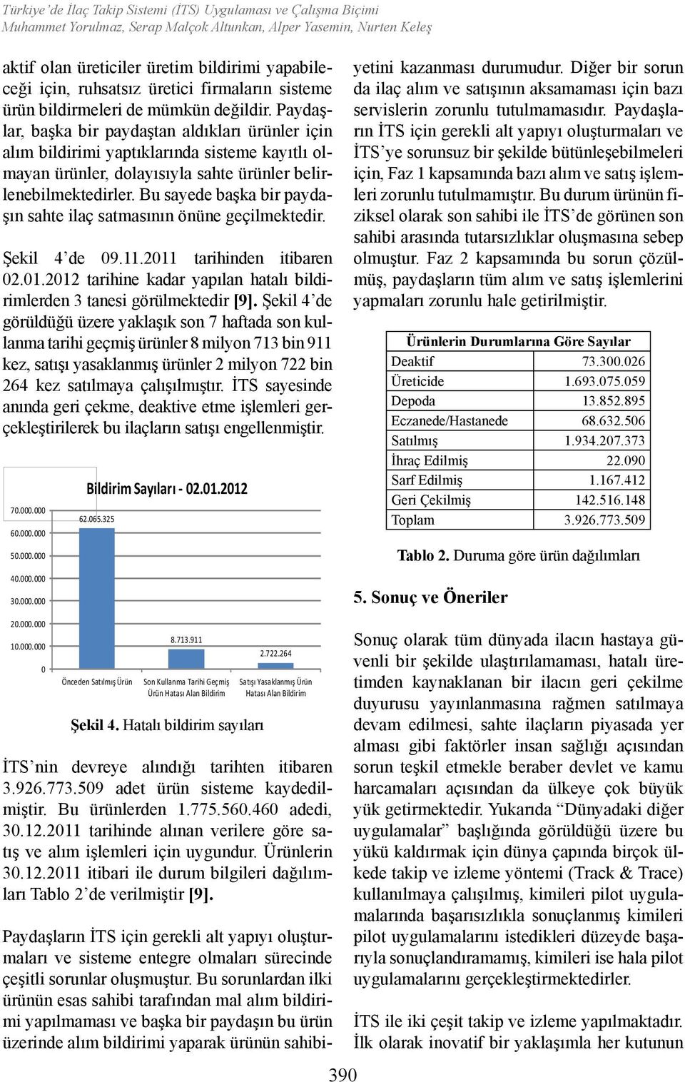 Paydaşlar, başka bir paydaştan aldıkları ürünler için alım bildirimi yaptıklarında sisteme kayıtlı olmayan ürünler, dolayısıyla sahte ürünler belirlenebilmektedirler.