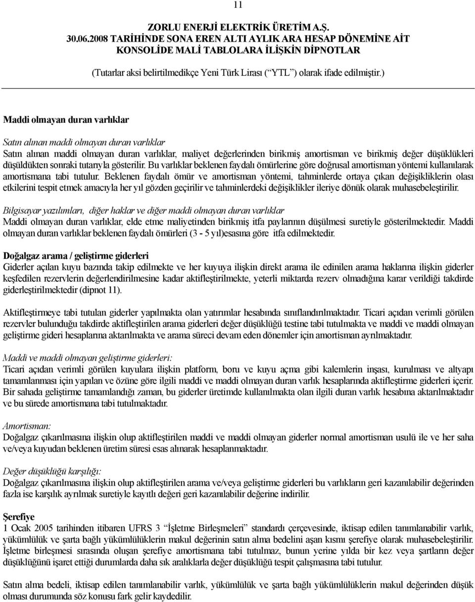 Beklenen faydalı ömür ve amortisman yöntemi, tahminlerde ortaya çıkan değişikliklerin olası etkilerini tespit etmek amacıyla her yıl gözden geçirilir ve tahminlerdeki değişiklikler ileriye dönük