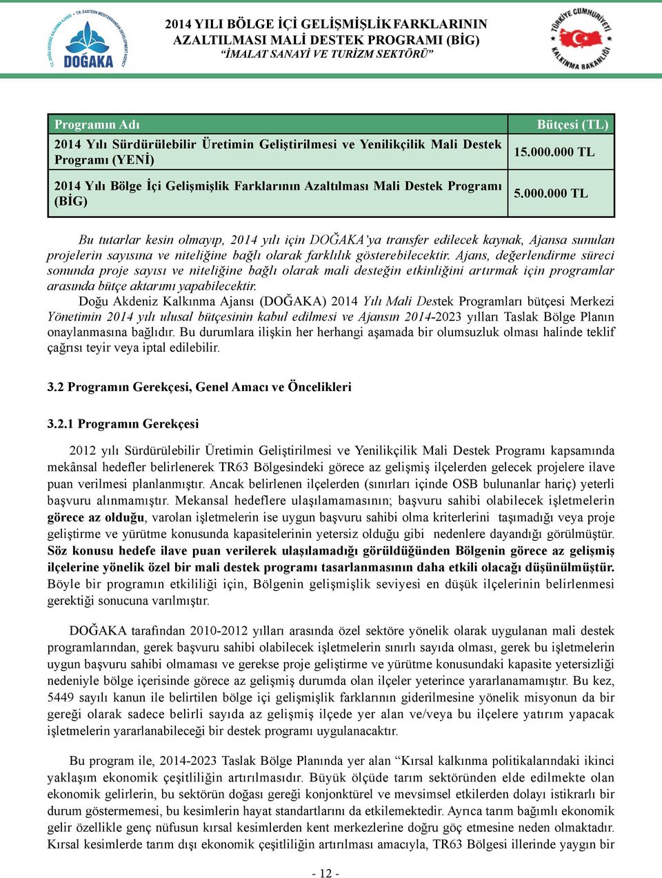 Ajans, değerlendirme süreci sonunda proje sayısı ve niteliğine bağlı olarak mali desteğin etkinliğini artırmak için programlar arasında bütçe aktarımı yapabilecektir.