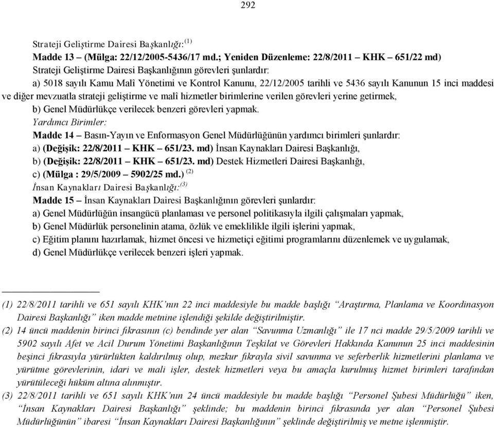 Kanunun 15 inci maddesi ve diğer mevzuatla strateji geliştirme ve malî hizmetler birimlerine verilen görevleri yerine getirmek, b) Genel Müdürlükçe verilecek benzeri görevleri yapmak.