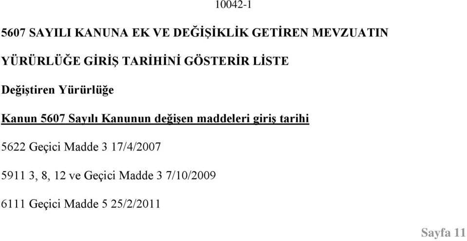 Kanunun değiģen maddeleri giriģ tarihi 5622 Geçici Madde 3 17/4/2007