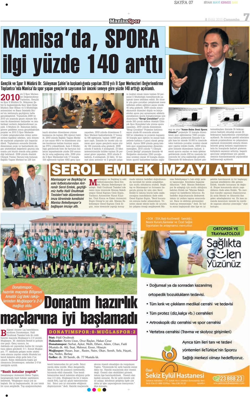 2010 y l l Spor Merkezleri De erlendirme Toplant s, Gençlik ve Spor l Müdürü Dr.