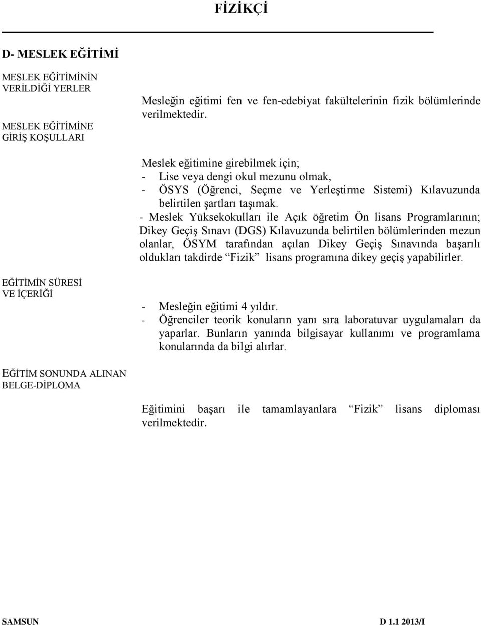 - Meslek Yüksekokulları ile Açık öğretim Ön lisans Programlarının; Dikey Geçiş Sınavı (DGS) Kılavuzunda belirtilen bölümlerinden mezun olanlar, ÖSYM tarafından açılan Dikey Geçiş Sınavında başarılı