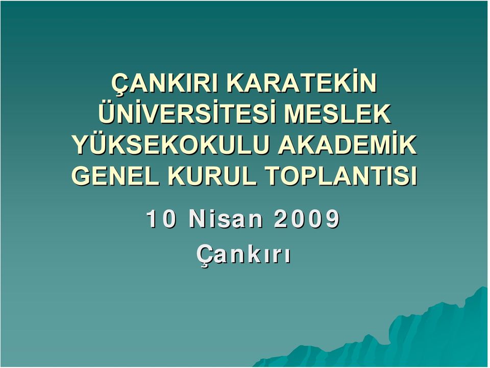 YÜKSEKOKULU AKADEMİK