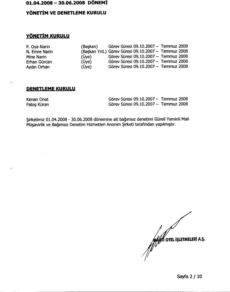 10.2007 - Temmuz 2008 (Oye) Gorev Suresi 09.10.2007 - Temmuz 2008 (Oye) Gorev Suresi 09.10.2007 - Temmuz 2008 Kenan Onat Fato~Kuran Gorev Suresi 09.10.2007 - Temmuz 2008 Gorev Suresi 09.