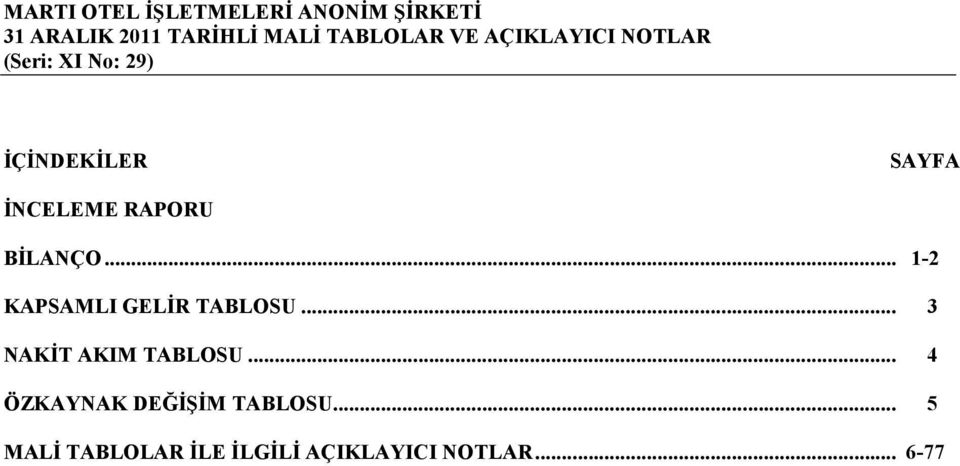 .. 1-2 KAPSAMLI GELĐR TABLOSU... 3 NAKĐT AKIM TABLOSU.