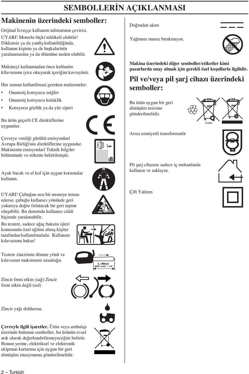 Makineyi kullanmadan önce kullaním kílavuzunu iyice okuyarak içeri ini kavrayíníz.