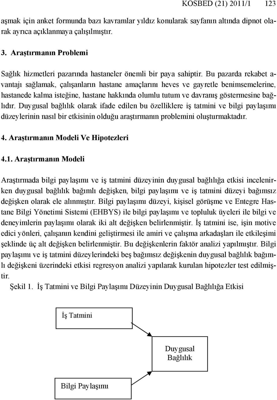 Bu pazarda rekabet a- vantajı sağlamak, çalışanların hastane amaçlarını heves ve gayretle benimsemelerine, hastanede kalma isteğine, hastane hakkında olumlu tutum ve davranış göstermesine bağlıdır.