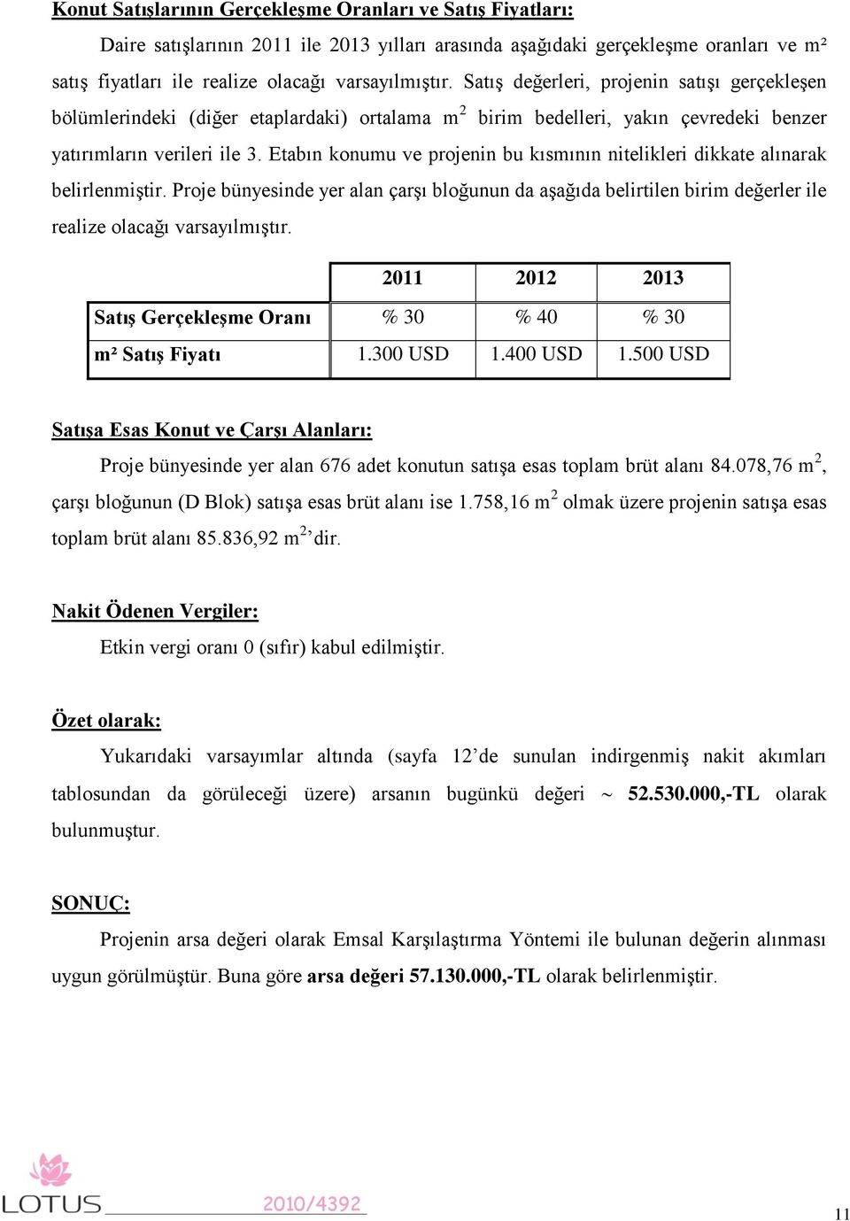 Etabın konumu ve projenin bu kısmının nitelikleri dikkate alınarak belirlenmiştir. Proje bünyesinde yer alan çarşı bloğunun da aşağıda belirtilen birim değerler ile realize olacağı varsayılmıştır.