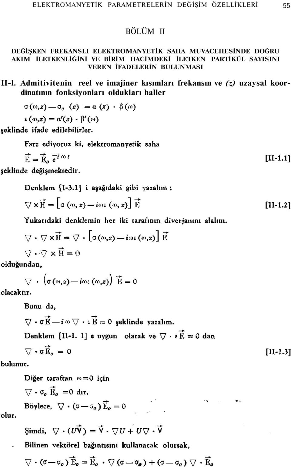 İLETKEN PARTİKÜL SAYISINI VEREN İFADELERİN BULUNMASI II-l.