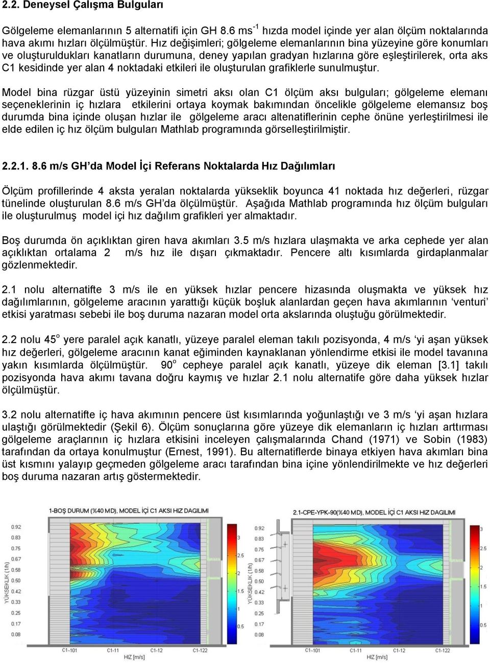 noktadaki etkileri ile oluşturulan grafiklerle sunulmuştur.