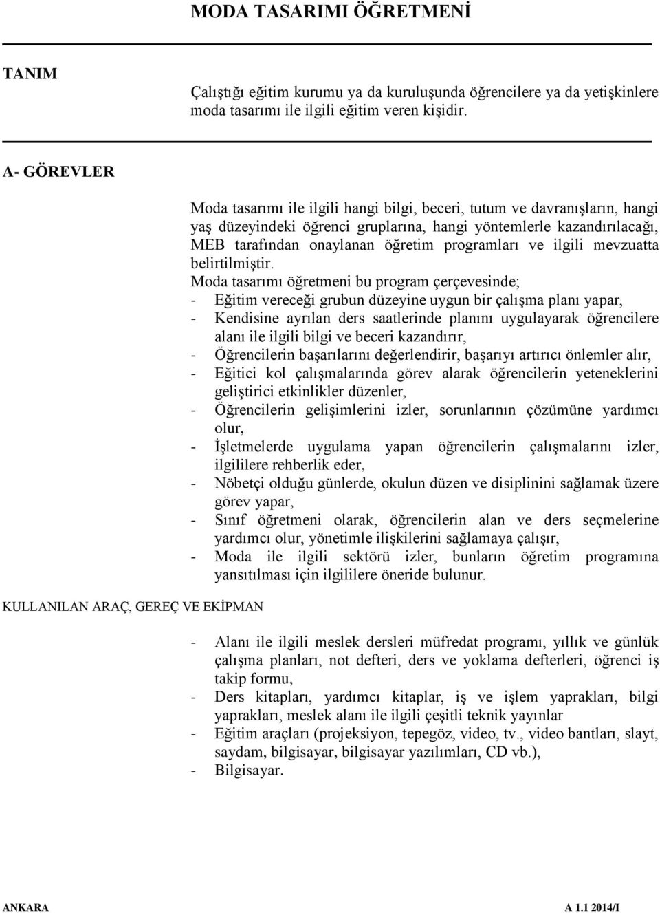 tarafından onaylanan öğretim programları ve ilgili mevzuatta belirtilmiştir.