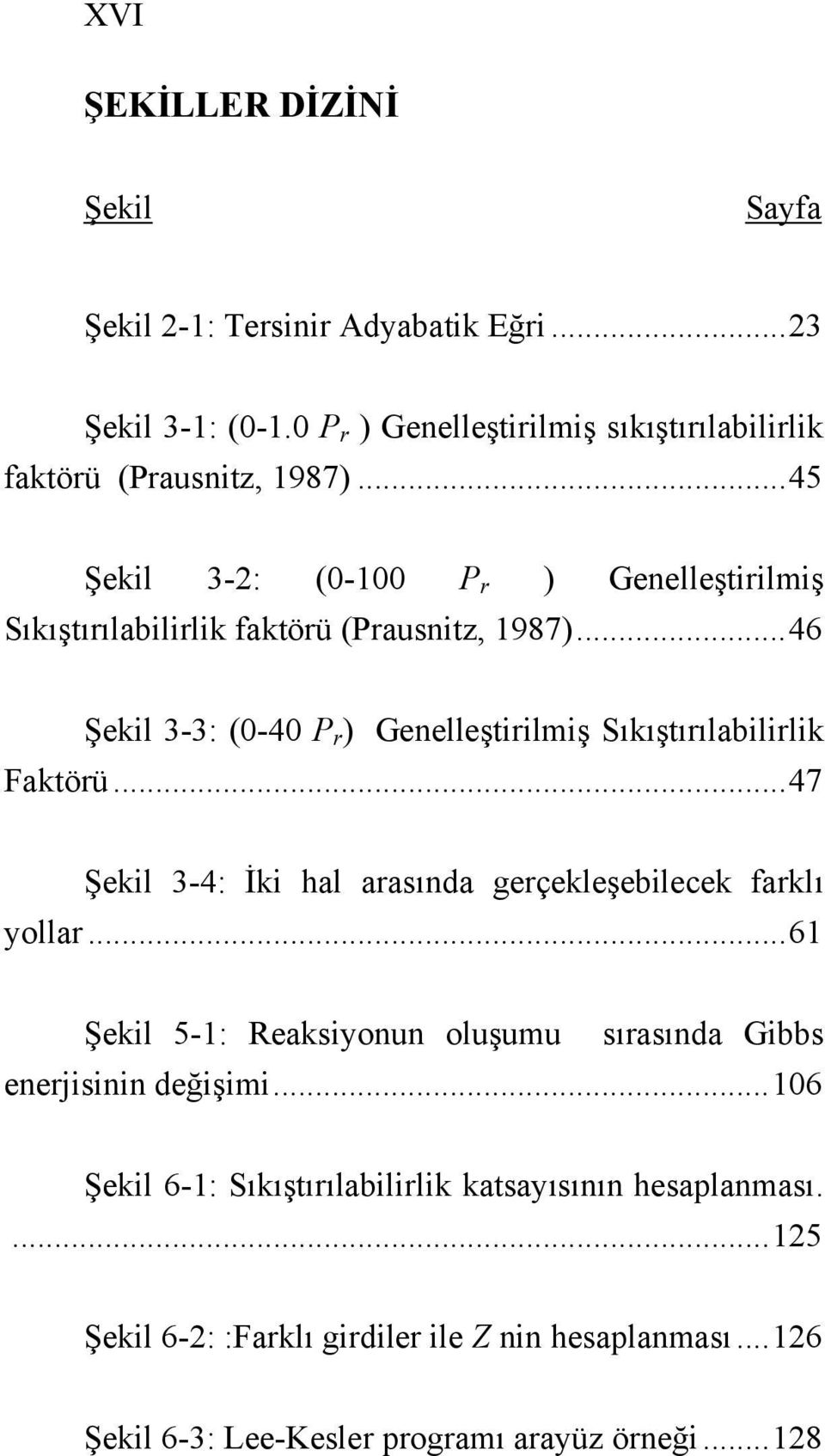 .. 46 Şekil 3-3: (0-40 P r ) Genelleştirilmiş Sıkıştırılabilirlik Faktörü... 47 Şekil 3-4: İki hal arasında gerçekleşebilecek farklı yollar.