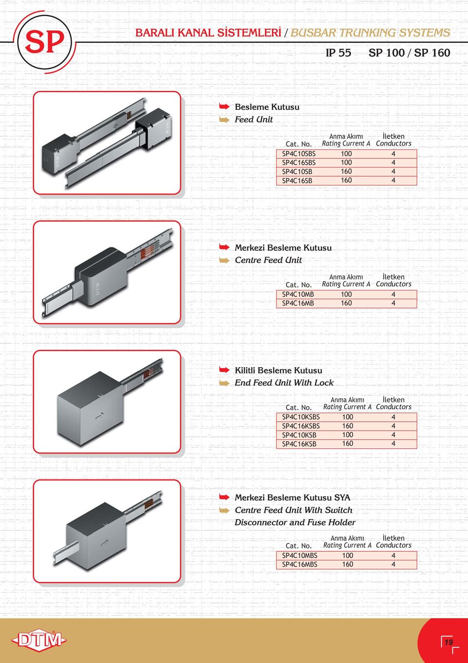 SPC10MB SPC16MB 100 Ýletken Conductors Kilitli Besleme Kutusu End Feed Unit With Lock.