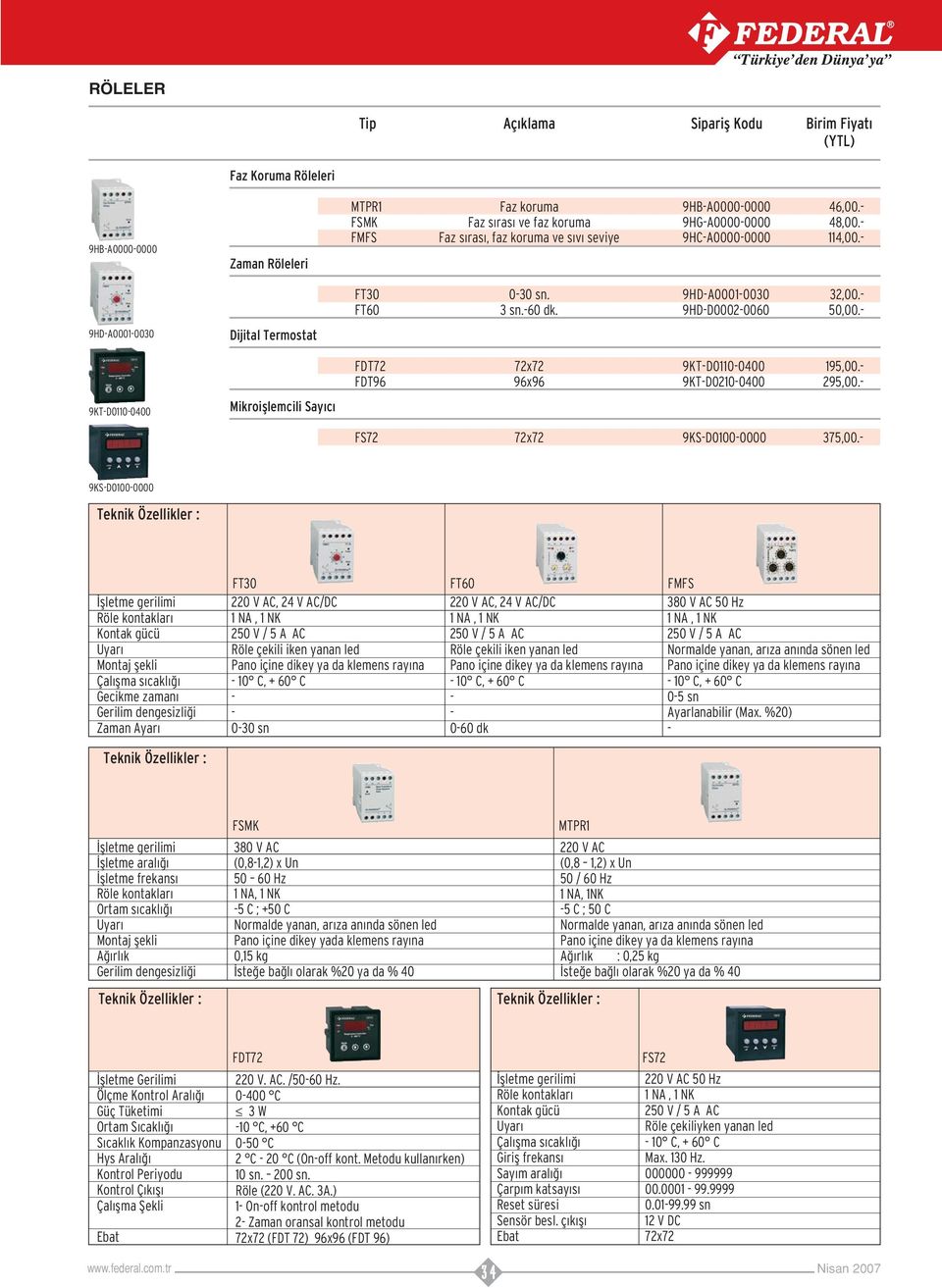 9KTD00 Mikroifllemcili Say c FS72 72x72 9KSD000000 75,00.